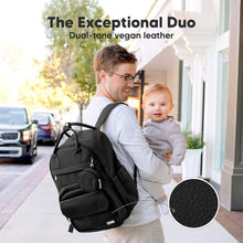 Load image into Gallery viewer, KeaBabies Jumbo Play Diaper Backpack - Trendy Black