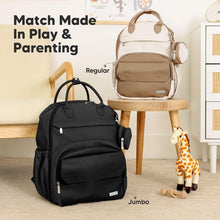 Load image into Gallery viewer, KeaBabies Jumbo Play Diaper Backpack - Trendy Black