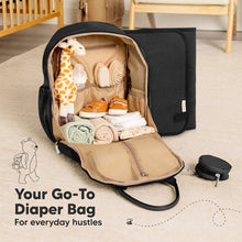 Load image into Gallery viewer, KeaBabies Jumbo Play Diaper Backpack - Trendy Black