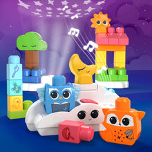 Cargar imagen en el visor de la galería, MEGA Bloks Rise & Snooze Night Light Sensory Block Toy (30 Pieces) For Toddler