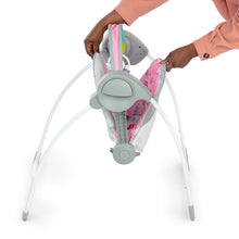 Load image into Gallery viewer, Bright Starts Pink Playful Paradise Portable Swing with Music