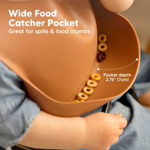 Afbeelding in Gallery-weergave laden, Keababies 1pc Silicone Bib - Terra Cotta