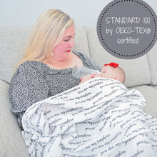 Carregar imagem no visualizador da galeria, Lollybanks Muslin Swaddle Blanket - You are my Sunshine