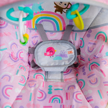 Load image into Gallery viewer, Bright Starts Pink Playful Paradise Portable Swing with Music