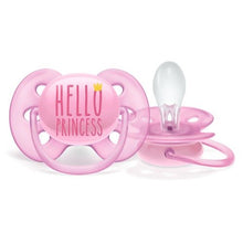 Load image into Gallery viewer, Avent Single Ultra Soft Pacifier (Hello Princess) 6-18M