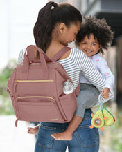 Load image into Gallery viewer, Skip Hop Mainframe Wide Open Diaper Backpack - Dusty Rose