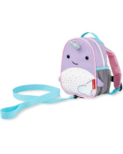 Load image into Gallery viewer, Skip Hop Mini Backpack With Safety Harness - Narwhal