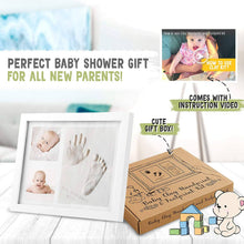Afbeelding in Gallery-weergave laden, Keababies Baby Handprint & Footprint Keepsake Solo Frame - Alpine White