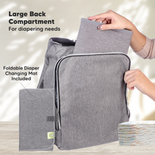 Load image into Gallery viewer, KeaBabies Explorer Diaper Backpack - Classic Gray
