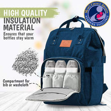 Load image into Gallery viewer, KeaBabies Original Diaper Backpack - Navy Blue