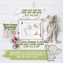 Afbeelding in Gallery-weergave laden, Keababies Baby Handprint & Footprint Keepsake Solo Frame - Alpine White