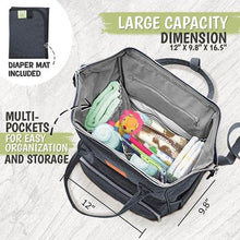 Afbeelding in Gallery-weergave laden, KeaBabies Original Diaper Backpack - Mystic Gray