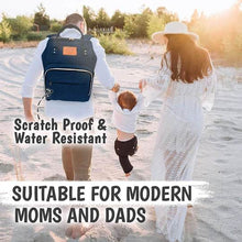 Load image into Gallery viewer, KeaBabies Original Diaper Backpack - Navy Blue