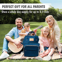 Load image into Gallery viewer, KeaBabies Original Diaper Backpack - Navy Blue