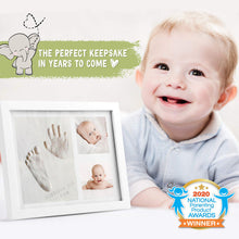 Afbeelding in Gallery-weergave laden, Keababies Baby Handprint & Footprint Keepsake Solo Frame - Alpine White
