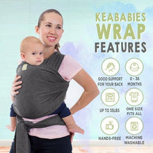 Load image into Gallery viewer, Keababies Wrap Carrier - Mystic Gray