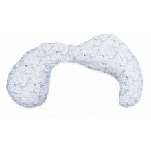 Cargar imagen en el visor de la galería, Boppy Slipcovered Total Body Pregnancy Pillow - Gray Scattered Leaves