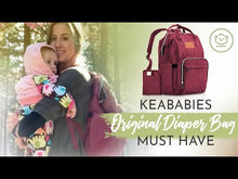 Load and play video in Gallery viewer, KeaBabies Original Diaper Backpack - Navy Blue
