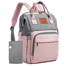 Load image into Gallery viewer, KeaBabies Original Diaper Backpack - Pink/Gray
