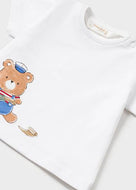 Mayoral Baby Boy White Bear Tee