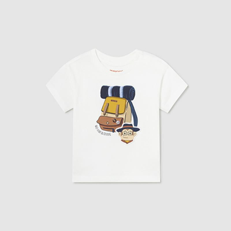 Mayoral Baby Boy White Monkey Tee