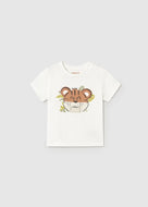 Mayoral Toddler Boy White Tiger Tee