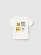 Mayoral Toddler Boy White Animal Tee