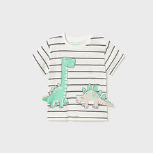 Load image into Gallery viewer, Mayoral Toddler Boy Striped Dino Tee
