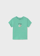 Mayoral Toddler Boy Teal Dino Tee
