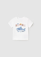 Mayoral Toddler Boy White Aloha Tee