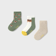 Mayoral 3 pairs Baby Boy Tiger Socks