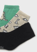 Load image into Gallery viewer, Mayoral 3 pairs Baby Boy Dino Socks
