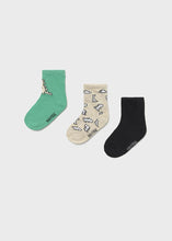 Load image into Gallery viewer, Mayoral 3 pairs Baby Boy Dino Socks
