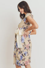 Load image into Gallery viewer, Hello Miz Floral Adjustable Side Tie Maternity Dress
