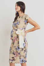 Cargar imagen en el visor de la galería, Hello Miz Floral Adjustable Side Tie Maternity Dress
