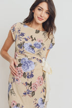 Load image into Gallery viewer, Hello Miz Floral Adjustable Side Tie Maternity Dress
