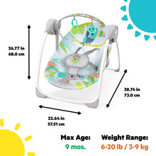 Cargar imagen en el visor de la galería, Bright Starts Rainforest Vibes Portable Swing
