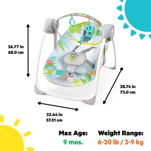 Bright Starts Rainforest Vibes Portable Swing