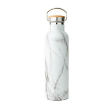Cargar imagen en el visor de la galería, Elemental Classic 750ml Stainless Steel Water Bottle - White Marble
