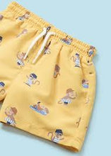 Load image into Gallery viewer, Mayoral Baby Boy 2pc Yellow Swim Shorts and Cap Set
