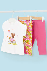 Mayoral 3pc Baby Girl Magenta Set