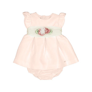 Mayoral Baby Girl Pink Satin Dress