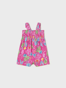 Mayoral Toddler Girl Fuchsia Romper