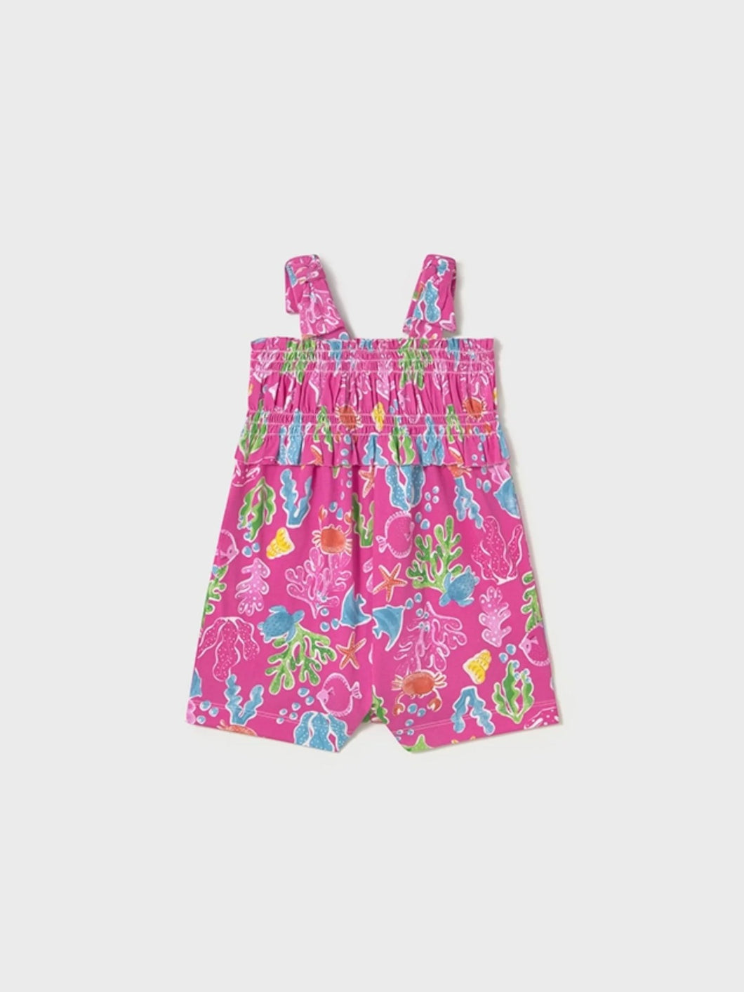 Mayoral Toddler Girl Fuchsia Romper