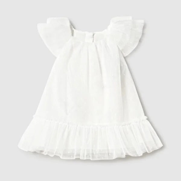 Mayoral Baby Girl White Tulle Dress