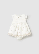 Mayoral Baby Girl Linen Cream Floral Dress