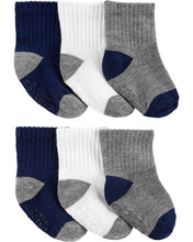 Load image into Gallery viewer, Carter&#39;s 6pk Baby Boy Basic Colors Socks
