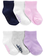 Carter's 6pk Baby Girl Pink-Purple Socks