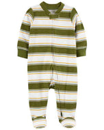 Carter's Baby Boy Striped Zip-Up Footie Coverall Sleepwear