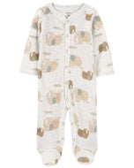 Carter's Baby Boy Grey Elephant Snap-Up Footie Coverall